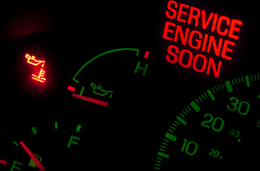 Car Service Engine Soon Warning