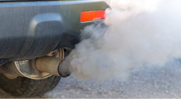 Car Tailpipe Grey Smoke