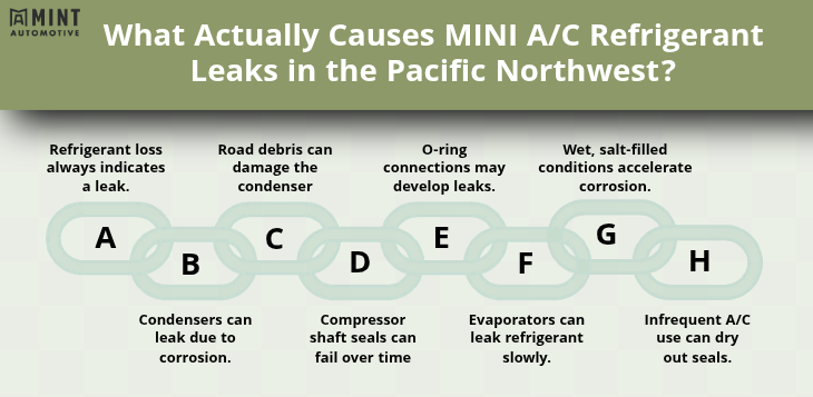What Actually Causes MINI AC Refrigerant Leaks in the Pacific Northwest