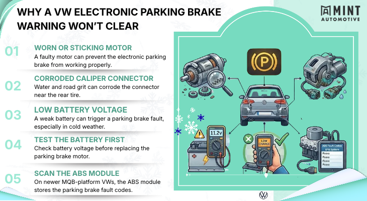 Why a VW Electronic Parking Brake Warning Won’t Clear